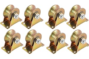 Cokritsm 8 poleas para cuerdas, poleas de acero con ranura en U, para tendedero, sistema de poleas, maquinaria industrial, polea, polea, polea