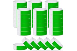 ASTARON Braccialetti per eventi 400 pezzi Braccialetti non di carta per eventi Braccialetti per feste verdi Braccialetti sfusi Braccialetti di carta impermeabili Braccialetti per club Concerto