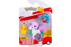 Pokémon Battle Figure 3-pack – inklusive 5 cm Pikachu & Gible och 7,5 cm Galarian Ponyta