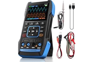 KOOLSHIRO 2C23T 3 in 1 Oscilloscope Multimeter 2 Channels, Handheld Portable Signal Generator Oscilloscope with 10MHz Bandwidth, 50MSa/s Sampling Rate, TRMS 9999 Counts, 32KB Storage