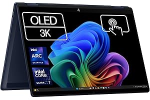 HP Omnibook X Flip - Ordenador portátil Convertible de 14" OLED 3K táctil (Intel Ultra 7-258V EVO, 32GB RAM, 1TB SSD, Intel ARC Graphics, Windows 11, WiFi 7) Silver- Teclado QWERTY Español