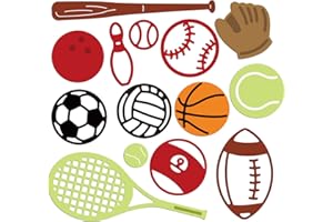 GLOBLELAND Fustelle Sfera Metallo Taglio Muore Basket, Pallavolo, Calcio e Baseball Taglio Muore Stencil Modello Fustelle in Metallo per Stencil in Metallo per Carta Scrapbooking Decor