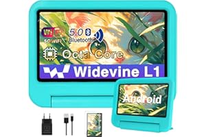 SEBBE Tablet niños, Tablet 7 Pulgadas 7GB RAM+64GB ROM+TF 1TB,Octa Core 1.8GHz, Control Parental | Educación Infantil+Juegos | Cámara Dual | Bluetooth 5.0 | GMS,Tableta para niños con Funda EVA Verde