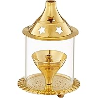 Amazon Brand - Solimo Brass Diya, Small