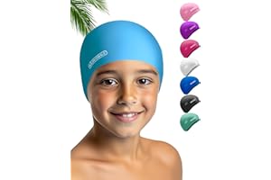 ‎KIDVERSE KIDVERSE Badekappe für Kinder - Jungen & Mädchen - Schwimmkappe 100% Reißfest & Wasserdicht - Badehaube mit UV Schutz - Silikon Bademütze - Schwimmmütze