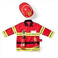 Melissa & Doug Fire Chief Role Play Costume Set | Fireman Sam Pretend Play | Halloween Costumes | Kids Fireman Costume | 3+ | Gift for Boy or Girl, Red