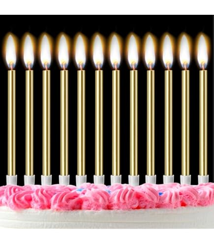 Gold Number 33 Birthday Candles - Numeral Cake Topper For 33rd Birthday Party Decor