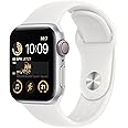 Apple Watch SE (2. Generation) (GPS + Cellular, 40mm) Smartwatch - Aluminiumgehäuse Silber, Sportarmband Weiß - Regular. Fitn