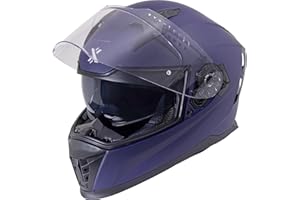 SHOX HELMETS Shox Eclipse Solid Motorcycle Helmet Latest Standard ECE 22.06 Approved Full Face Street Sport Touring Motorbike Bike Riding Unisex Integral Protective Crash Lid