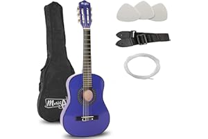 MUSIC ALLEY Musik Alley MA-52 Klassische Akustikgitarre Kids Gitarre und Junior-Gitarre Blau
