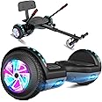 SISIGAD Hoverboard and Kart Bundle, 6.5 inch Self Balancing Scooter with Hoverkart, Hoverboards with LED Lights, Ideal Hover Board for Kids Teenagers Adults