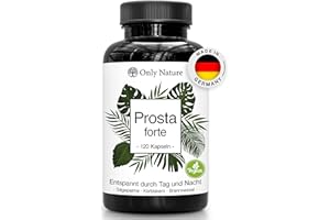 ‎ONLY NATURE Prosta Kapseln Hochdosiert - Einzigartige Zusammensetzung aus Kürbiskernextrakt, Sägepalmenextrakt, Brennnesselwurzel und Vitamin E - In Deutschland produziert & Laborgeprüft - 120 Prostata Kapseln