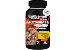 Italian Elite® Brucia Grassi Elite Extreme 120 Capsule - Dimagrante, Drenante, Termogenico, Pre-Workout per Uomo e Donna. Energia, Focus e Definizione. Perdita di Peso con dieta e stile di vita sano.