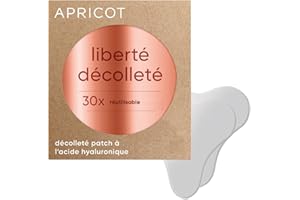 APRICOT BEAUTY & HEALTHCARE APRICOT Beauty patch anti-rides décolleté à l'acide hyaluronique I Patch silicone pour le décolleté I Patch anti-rides "liberté décolleté" Made in Germany I Réutilisable I Lot de 2