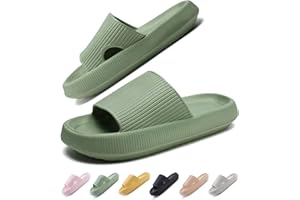 IDEINER Ciabatte Nuvola Donna Uomo Morbide Pantofole Estive Suola Alta Gomma Casa Slides Doccia Antiscivolo Eva Slippers Unisex Taglia EU 36-47