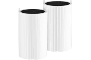 ISINLIVE 411/3210 Replacement Filter Compatible with Blueair Blue Pure 411/3210 & Joy S Air Purifier, 2-in-1 HEPA with High Efficiency, Particle and Activated Carbon, 2 Pack