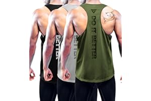 Boyzn Men's 1 or 3 Pack Y-Back Workout Tank Tops, Dry-Fit Athletic Muscle Sports Tank Top, Summer Breathable Mesh Vest Top for Men, Gym Fitness Bodybuilding Sleeveless T-Shirts for Training Running