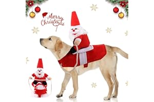 BUKYCAT Manteau Père Noël Chien, Vêtements de Noël pour Chien, Noël Créatif Chien Costume,Costume de Noël pour Chien Deguisement Chat Noel, Deguisement Noel Chien, Manteau pour Chien Noel(2XL)