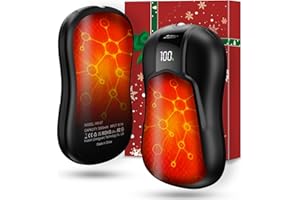 LYSUMURL Dual-Sided Hand Warmers Rechargeable 2 Pack, 10000mAh Electric Hand Warmer with 5 Heat Settings, Reusable Pocket Handwarmers for Gloves Golf Skiing Hiking Hunting, Gifts for Men Women Christmas
