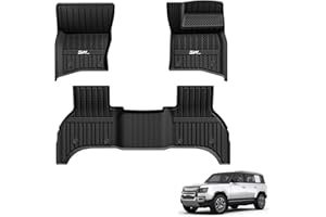 3W Floor Mats Fit for Land Rover Defender 110 2020-2026 (Not for 7 Seat or PHEV), All Weather Pet Dog Friendly TPE Car mats for LR L663, Waterproof Anti-slip Floor Liner Easy to Clean Car Accessory