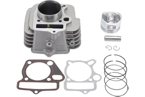 GOOFIT 52.4mm Testate Cilindro Gruppo Rivestire Guarnizioni Guarnizioni Anello Pistone Sostituzione Per 4 Tempi LIFAN 110CC 125cc Motore Moto ATV Go Kart Pocket Dirt Pit Bike