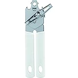 Brabantia" Classic Can Opener with Metal Handle, Stainless Steel, White, 4.8x5.1x9 cm