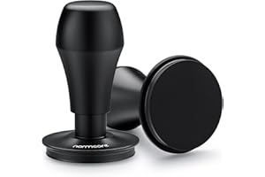 Normcore Tamper à café expresso V4 de 58 mm – Tamper à ressort avec revêtement PVD en titane à base plate – 6,8 kg/11,3 kg/13,6 kg ressorts de rechange