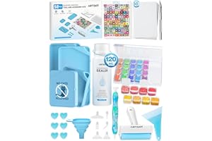 ARTDOT 58 PCS Diamond Painting Accesorios para Adultos y Niños, Kit de Herramientas para Pintura Diamante, Incluye Bandeja, boligrafo y Rodillo para Principiantes