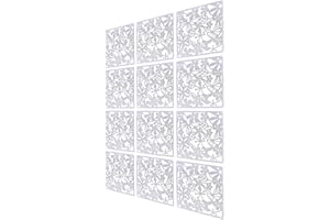 MAFAGE 12 Paneles Separadores de Habitación para Colgar Divisor habitación Separador separación Espacios divisoria Pared en el Hogar, Hotel, Oficina, Bar, Decoración (Blanco)