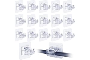 OUSINBY Curtain Rod Holder , 16Pcs Self Adhesive Curtain Rod Bracket Nail Free Adjustable Rod Bracket Holders No Drill Curtain Pole for Home Kitchen Bathroom (16)