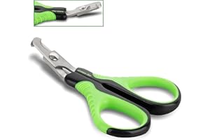 Golden Pets Profi Krallenschere I Einzigartiger 45 Grad Schneidekopf I Ideal für kleine Hunde, Welpen, Katzen, Hasen und Meerschweinchen I + Gratis E-Book Pflegehandbuch