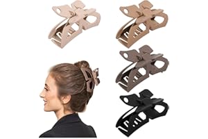 Ypkia Juego de pinzas para el pelo de mariposa, tamaño mediano, pinzas para el pelo para mujer, pinzas para el pelo mate para mujeres y niñas (4 unidades)