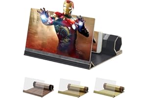 ‎KONGMING KONGMING 12 Zoll Handy Bildschirm Vergrößerungsglas 3D Screens Vergrößerungslinse für das Ansehen von Filmvideos Faltbarer Handylupe Bildschirm Vergrösserung für Smartphones
