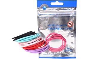 SHD Set di 8 elastici per capelli anti-pidocchi naturali al 100% + un pettine anti-pidocchi offerto in regalo