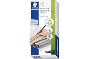 Staedtler Lumocolor - Marcador permanente (10 Pack, Negro)