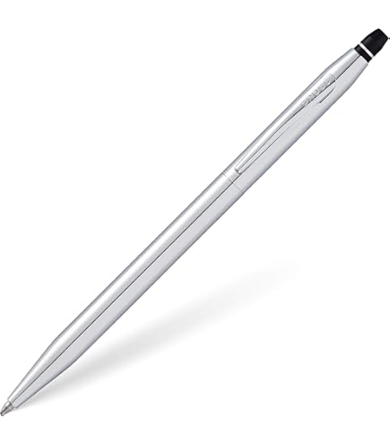 Stylo Bille Cross Forever Pearl - Corps Ivoire Nacré, Recharge Noire Moyenne - Mécanisme Tournant