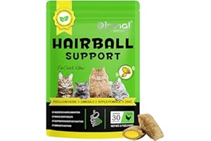YijiaXingzhou Hairball-Behandlung für Katzen, 100g 30-Tage-Vorrat mit Omega-3 & Ballaststoffen, unterstützt Verdauung, Haut & Fell