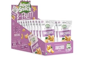 APERI SNACK Aperisnack B-Fruit - APS02.007 Astuccio Slot Anacardi Tostati, Frutta Secca 100% naturale - 20 Pacchetti Monodose da 25 g