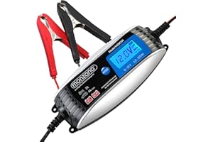 ‎MONZANA MONZANA® KFZ Batterieladegerät vollautomatisch 6V 12V LCD-Bildschirm Temperaturkompensation Erhaltungsladung intelligentes Ladegerät für Auto Motorrad