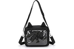 Crossbody Ita väska, 1 st, kattöron design, stiftskärm, svart, Ita väskor