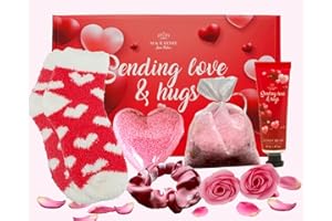 M & R HOME JUST RELAX Mother’s Day Gift – Luxury Spa Gift Set for Women, Bath and Body Essentials – Aromatherapy, Bath Bombs & Pampering Products – Wellness & Self-Care Kit, Stress Relief