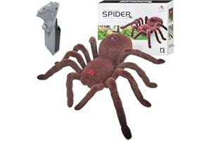 YATOSEEN Araignée Télécommandée - Jouet Qui Taquine Les Chats Chiens, Araignée Réaliste Halloween Décoration Effrayant Jouet Farce Cadeau Halloween Poisson D'Avril Noël