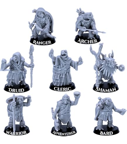 Beastkin Heroes – 24 Tier-Miniaturen (28 Mm) Aus Harz Für DND & Tabletop, Unlackiert, Katzen-, Hunde- & Fuchs-Völker
