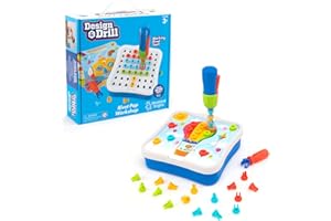 EDUCATIONAL INSIGHTS Learning Resources Atelier Rivet pop Design & Drill, 54 pièces avec une pince à rivets manuelle, jouet STEM, garçons et filles, à partir de 3 ans