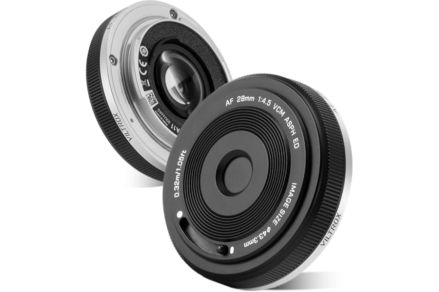 VILTROX 28mm F4.5 Full Frame Autofocus Pancake Lenses Chipsize Ultra-Thin for Sony E Mount Camera Lenses Camera FE compatible for Sony a7 a7C a7RIII a7RIV a7RV a9 a6400