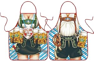 VEMEFUFU Grembiule di Natale, Grembiule Oktoberfest, Divertente Grembiule, sexy divertente bavarese Oktoberfest da donna, costume Dirndl per barbecue, cuoco, cucina, regali, uomini e donne