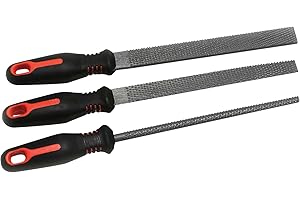 Hilka Set de 3 limas color plata para madera de suave agarre para profesionales, 200 mm, n.° 69800113