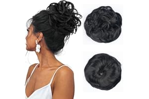 BwelsZJ Lockerer Dutt Haarteil mit Gummiband – Messy Bun Haargummi mit Kunsthaar, Voluminöse Hochsteckfrisur & Haarverlängerung für Damen