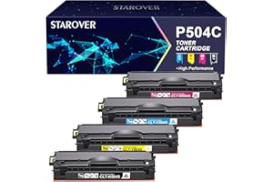 STAROVER Compatible Toner for Samsung CLT-P504C for Samsung C1860FW Toner Cartridges for Xpress C1810W CLP-415N CLP-415NW CLX-4195N CLX-4195FN 4195FW (CLT-K504S CLT-C504S CLT-M504S CLT-Y504S, 4-Pack)