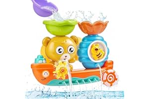 TAUFE Bath Toy from 1 2 3 4 Years, Bath Toy Baby from 1 Year, Bear and Bee, Water Toy Children, Bath Toy Children, Water Toy Baby Toy Gift, for Boys Girls from 1 2 3 Years (D